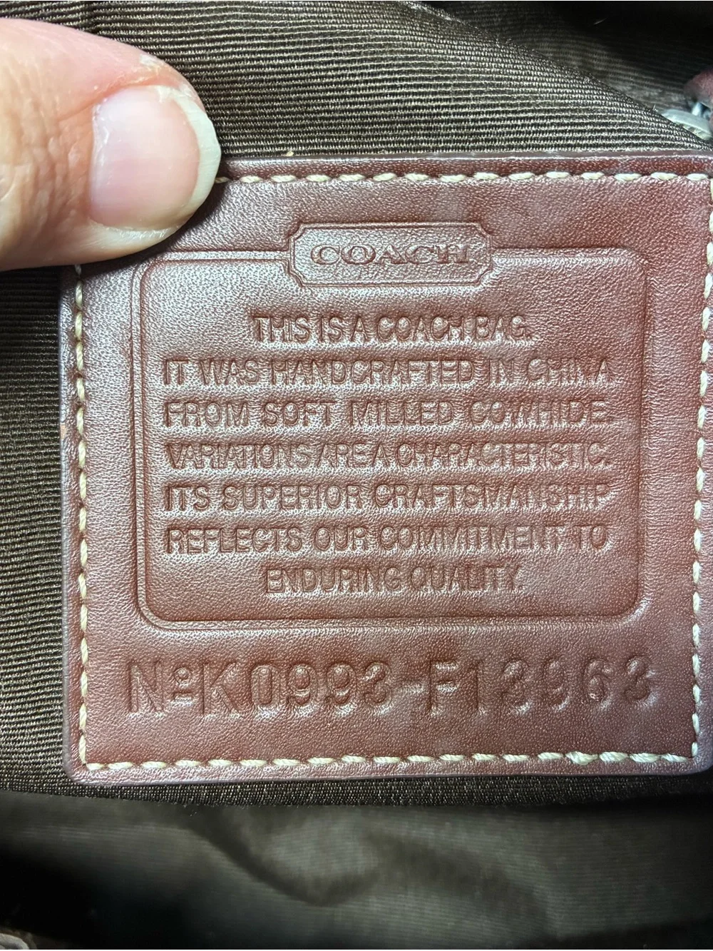 Coach Hampton Buckle Leather Shoulder Bag